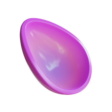 Halbe Eiform  3D Icon