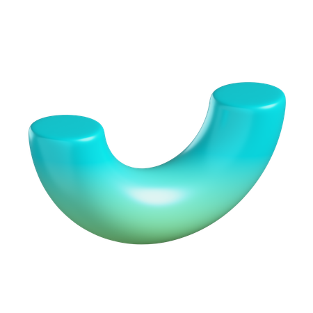 Halber Donut  3D Icon