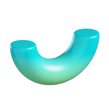 Halber Donut  3D Icon