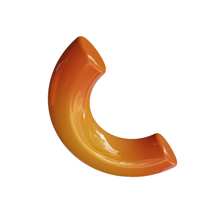 Halber Donut  3D Icon