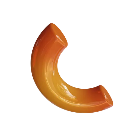 Halber Donut  3D Icon