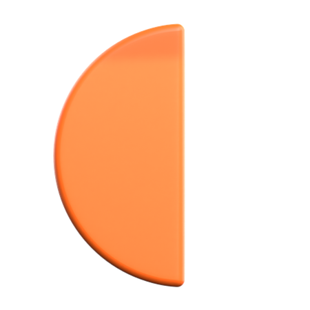 Halbkreis geometrische Form  3D Icon