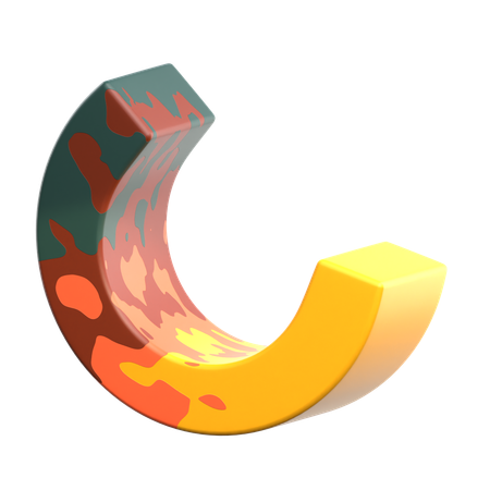 Halbkreis geometrische Form  3D Icon