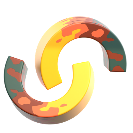 Halbkreis geometrische Form  3D Icon