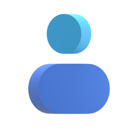 Halbrundes Rechteck und Kreis 3  3D Icon