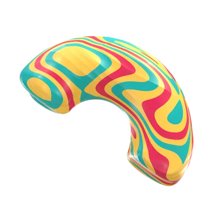 Halber Torus  3D Illustration