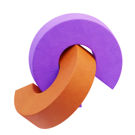 Halber Torus  3D Icon