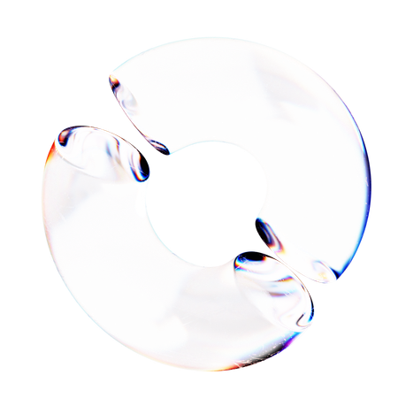 Halber Torus abstrakt  3D Icon