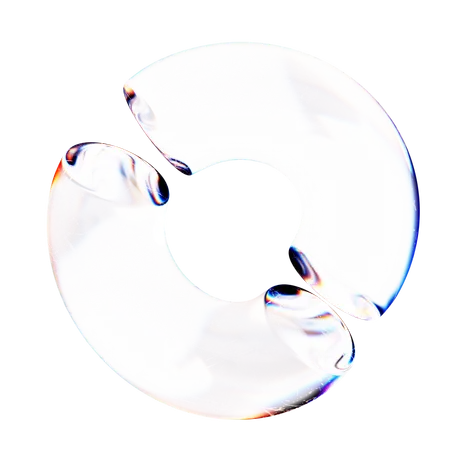 Halber Torus abstrakt  3D Icon