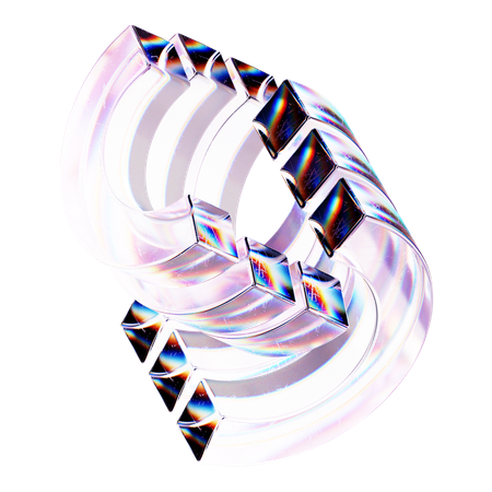 Halber Torus abstrakt  3D Icon