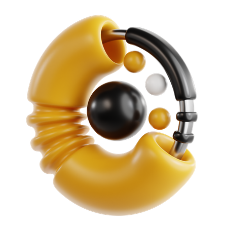 Halber Torus abstrakt  3D Icon