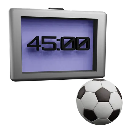 Halbzeit Fußballspiel  3D Icon