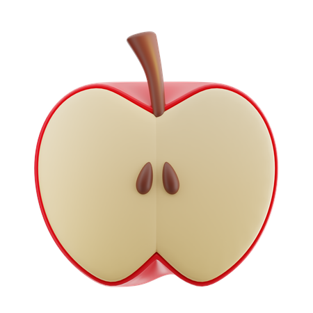 Half Apple  3D Icon