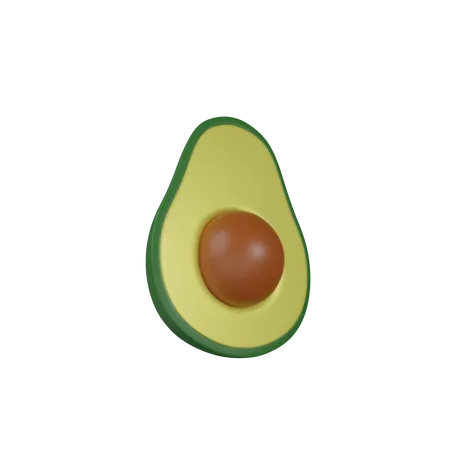 Half Avocado  3D Icon