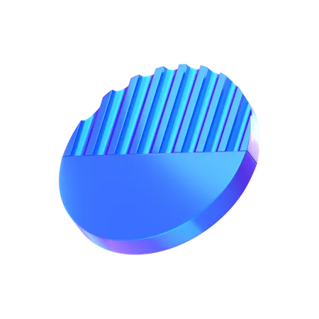 Half Ball Abstract Shape  3D Icon