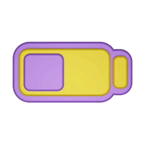 Half Battery  3D Icon