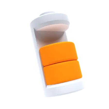 Half Battery  3D Icon