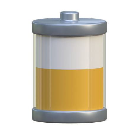 Half Battery  3D Icon