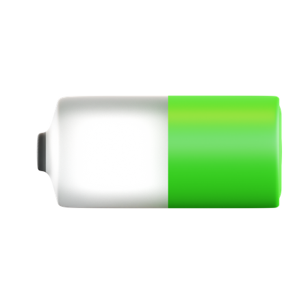 Half Battery  3D Icon