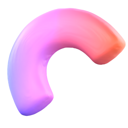Half Circle  3D Icon