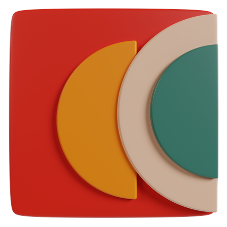 Half Circle  3D Icon