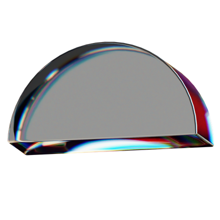 Half Circle Abstract Shape  3D Icon