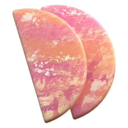 Half Circle Abstract Shape  3D Icon