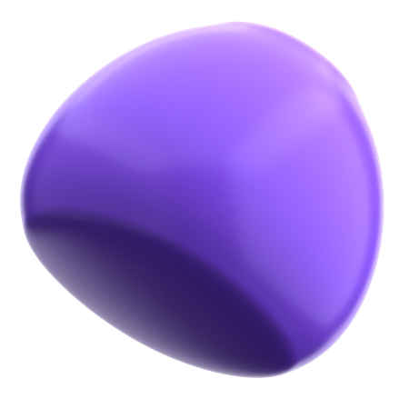 Half Circle Abstract Shape  3D Icon