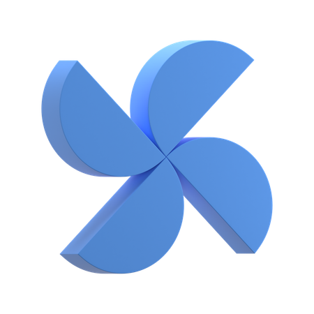 Half Circle Fan  3D Icon