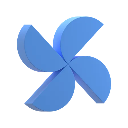 Half Circle Fan  3D Icon