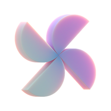Half Circle Fan  3D Icon