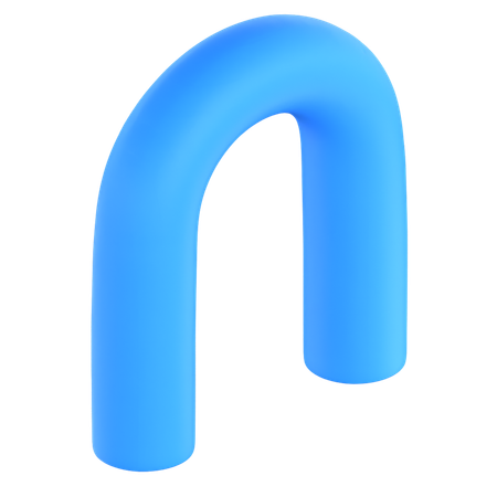 반원형 파이프  3D Icon