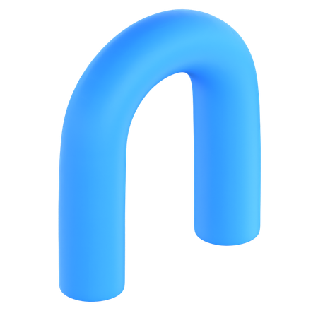 Half Circle Pipe  3D Icon