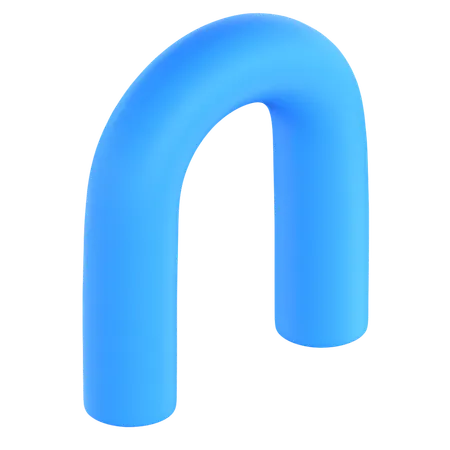 Half Circle Pipe  3D Icon