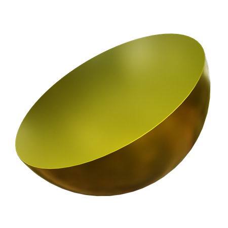 Half Circle Shape  3D Icon