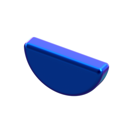 Half Circle Shape  3D Icon