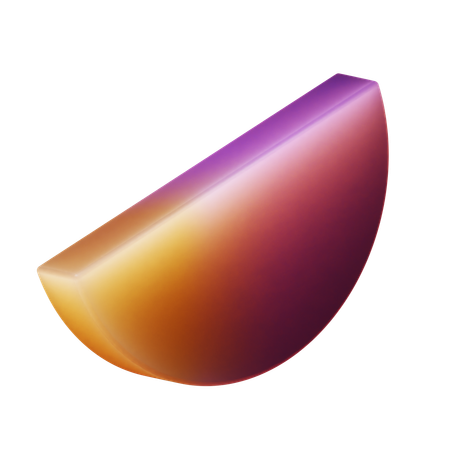 Half Circle Shape  3D Icon