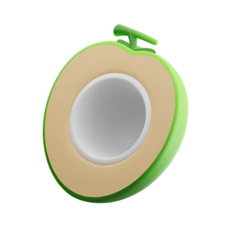 Half Coconut  3D Icon