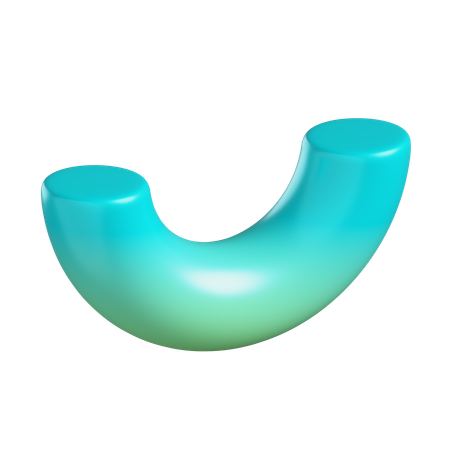 Half Donut  3D Icon