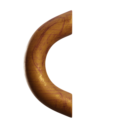 Half Donut  3D Icon