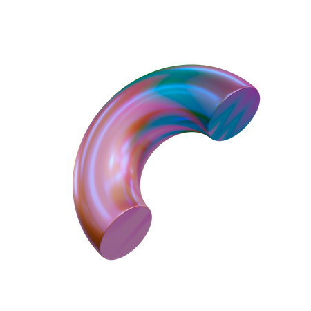 Half Donut  3D Icon