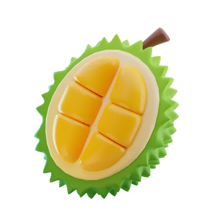 Half Durian  3D Icon