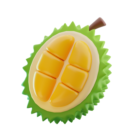 Half Durian  3D Icon