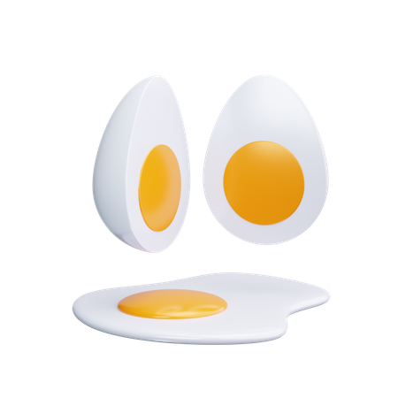 Half Egg  3D Icon