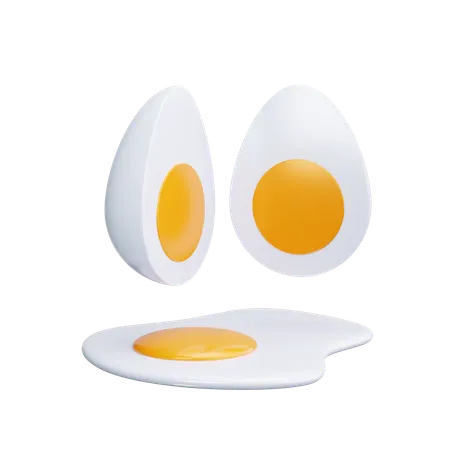 Half Egg  3D Icon