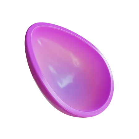 Half Egg Shape 3D Icon