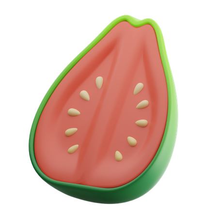 Half Guava  3D Icon