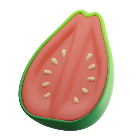 Half Guava  3D Icon