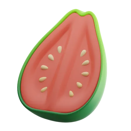 Half Guava Fruit 3 D Illustration 3D Icon