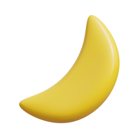 반달  3D Icon